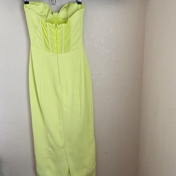 House of‎ CB Lucila Neon Strapless Corset Midi Dress Size XS NWOT - Picture 8 of 16